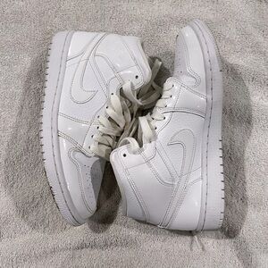 All-White Jordan 1s.